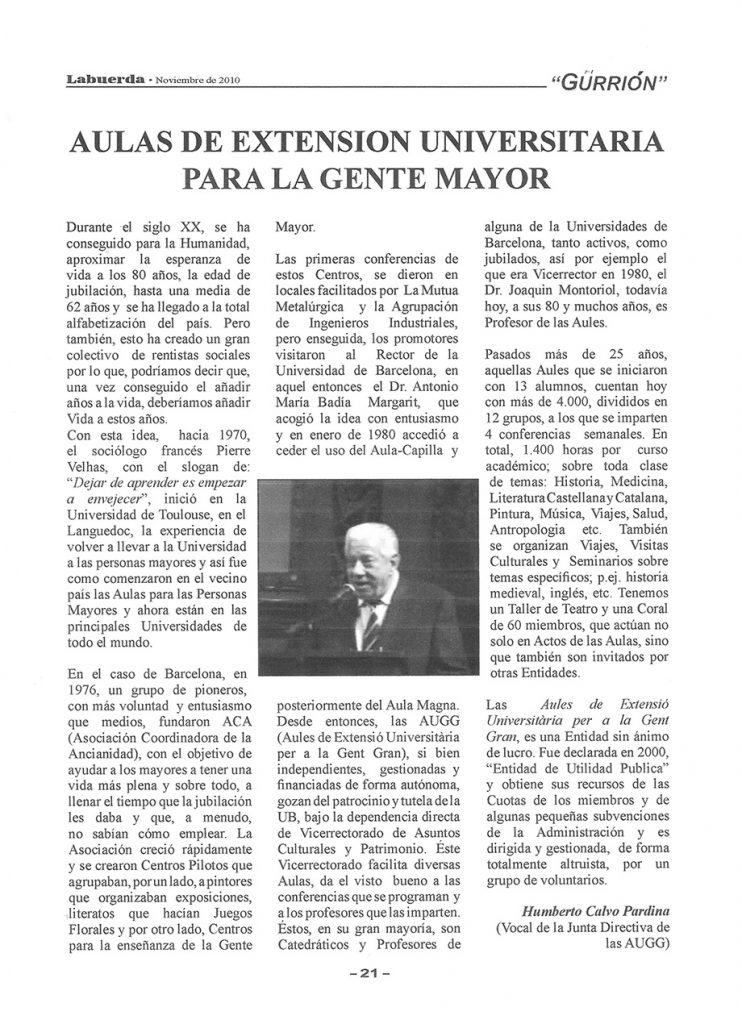 Revista El Gurrión Nov. 2010