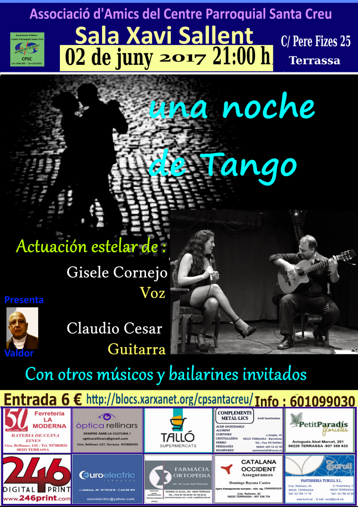 Poster una noche de tango