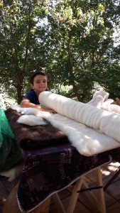 fem feltre amb llana