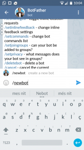 Crear un bot amb Telegram