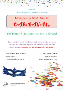 Cartell inscripcions Carnaval 2016